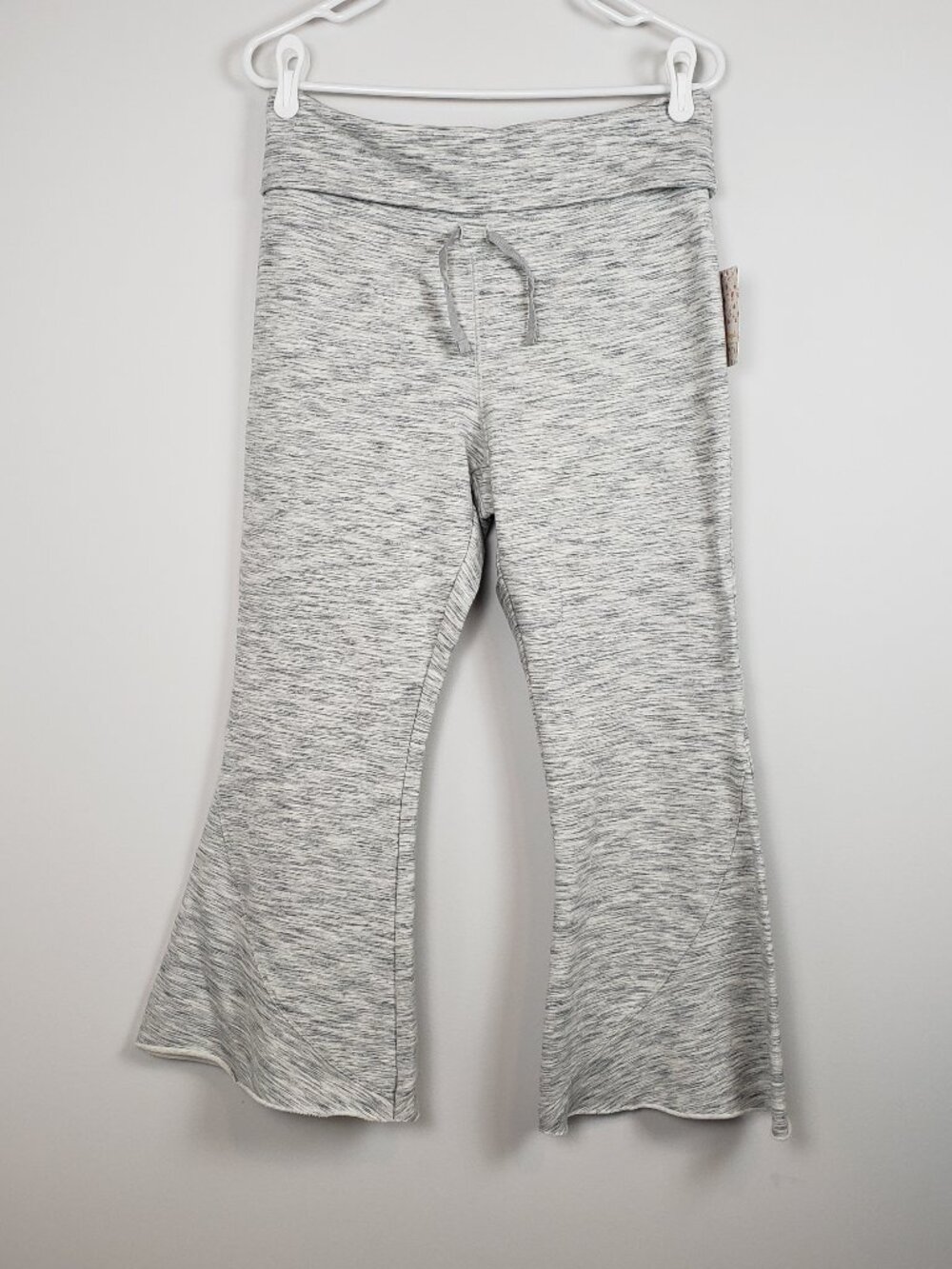 FP Movement Nico Legging Gray Cropped Dramatic Flare Fold Over Waistband Large